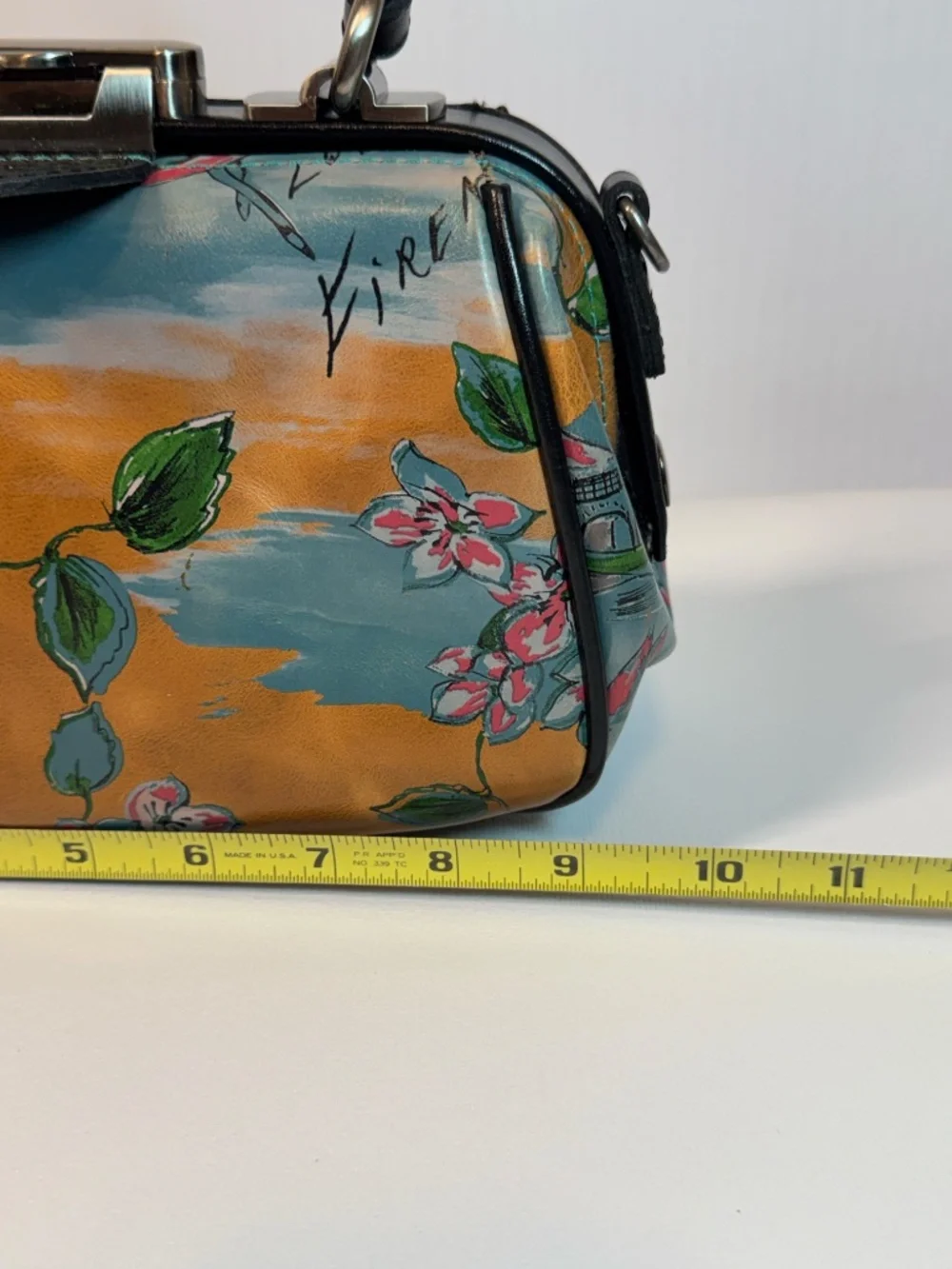 Patricia Nash Beautiful Girl Print 10th Anniversary Satchel Bag + Scarf